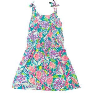 Lilly Pulitzer Girls Pineapple Print Sleeveless Dress Large 8-10